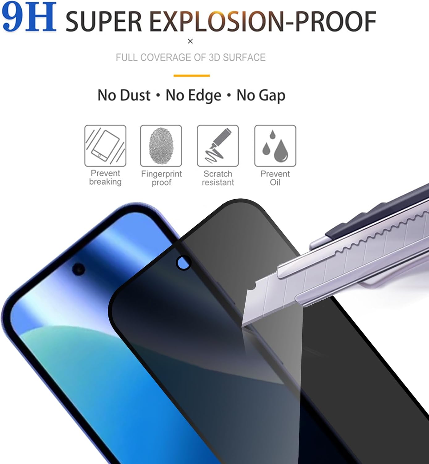 [2 Pack][Fingerprint Unlock Su - Privacy Filter 2Pack ulasan dan harga