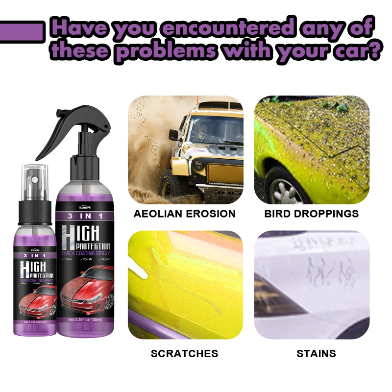 3 IN 1 Car Ceramic Coating Spr - Nano Liquid Coating ulasan dan harga